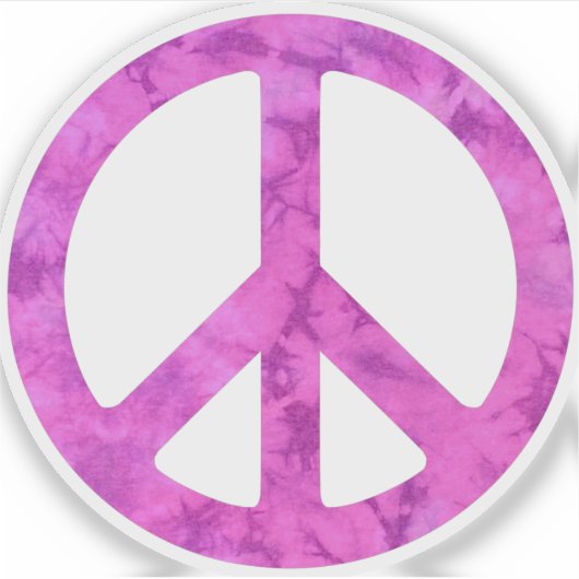 Tie Dye Peace Sign Sticker (Voorkant)