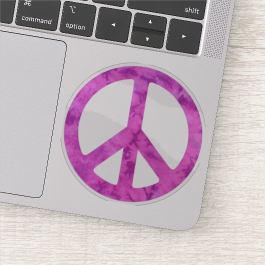 Tie Dye Peace Sign Sticker (Detail)