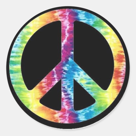 Tie Dye Peace Sign sticker (Voorkant)