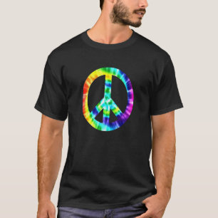 Tie Dye Peace Sign T Shirt 60s 70s Hippy Costume
