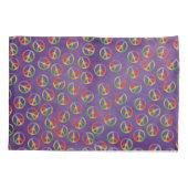 Tie Dye Peace Signaleert Paars Kussensloop (Achterkant-Links)