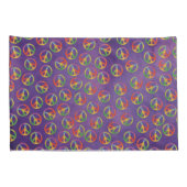 Tie Dye Peace Signaleert Paars Kussensloop (Achterkant-Rechts)