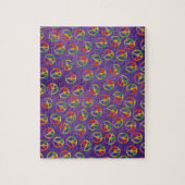 Tie Dye Peace Signaleert Paars Legpuzzel (Verticaal)