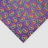 Tie Dye Peace Signaleert Paars Tissuepapier (Detail)