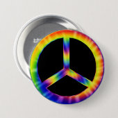 Tie Dye Peace Symbol Button (Voorkant /achterkant)