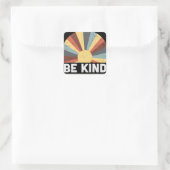 Tie Dye Peace Symbol Hippie Be Kind Vierkante Sticker (Tas)