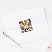 Tie Dye Peace Symbol Hippie Be Kind Vierkante Sticker (Envelop)