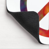 Tie Dye Peace Symbol Muismat (Hoek)