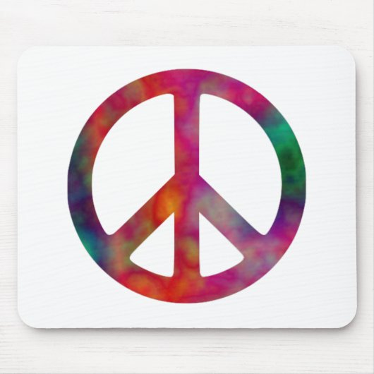 Tie Dye Peace Symbol Muismat (Voorkant)