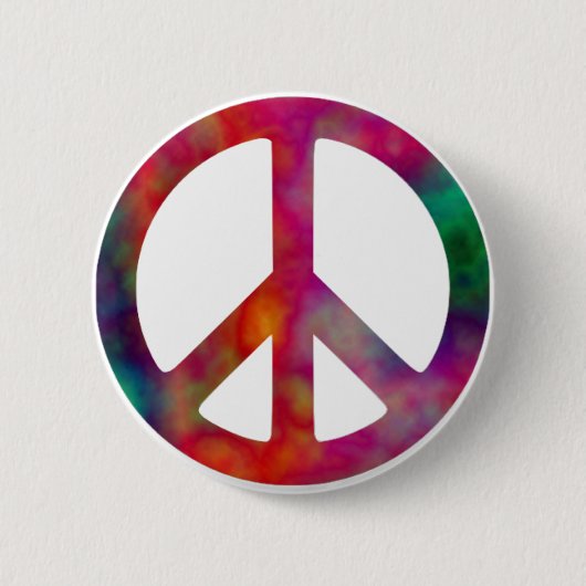 Tie Dye Peace Symbol Ronde Button 5,7 Cm (Voorkant)