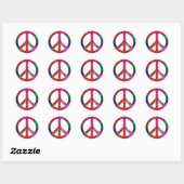 Tie Dye Peace Symbol Ronde Sticker (Vel)
