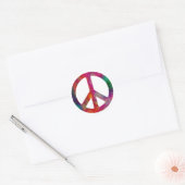 Tie Dye Peace Symbol Ronde Sticker (Envelop)