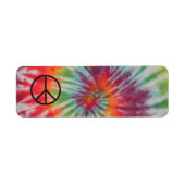 Tie Dye Peace Teken Label (Voorkant)