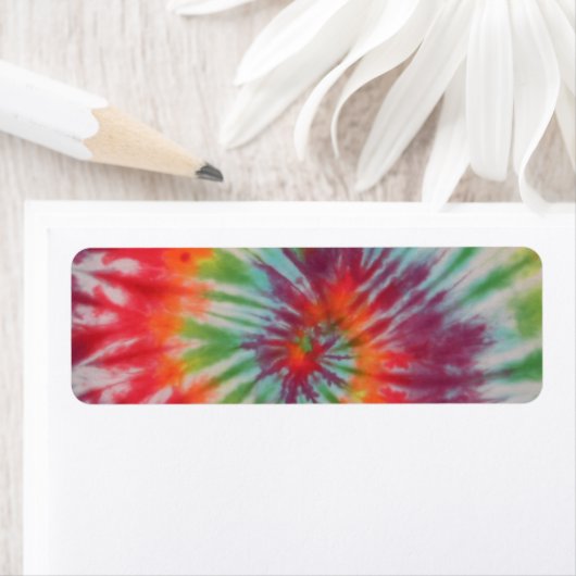 Tie Dye Peace Teken Label (Insitu)