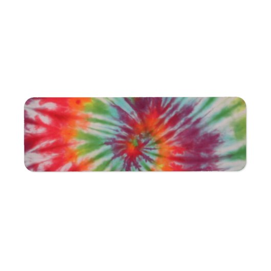 Tie Dye Peace Teken Label (Voorkant)