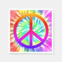 Tie Dye Peace Teken Papier servet