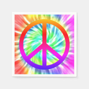Tie Dye Peace Teken Papier servet