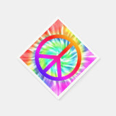 Tie Dye Peace Teken Papier servet (Hoek)