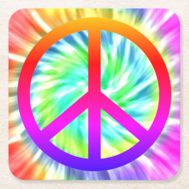 Tie Dye Peace Teken Pub Board Onderzetter