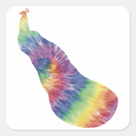 Tie Dye Peacock Sticker