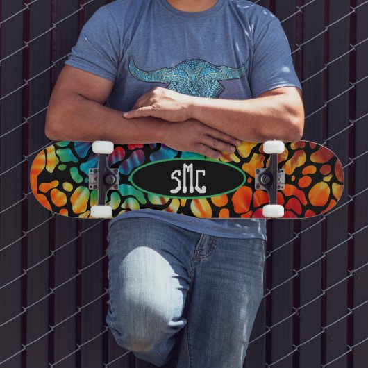 Tie Dye Pebble Monogram Skateboard (Buiten 3)