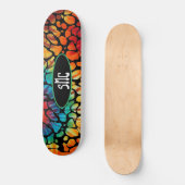 Tie Dye Pebble Monogram Skateboard (Voorkant)