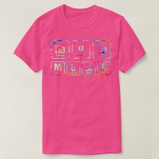 Tie Dye Periodic Table Chemical Elements House Mus T-shirt (Design voorkant)