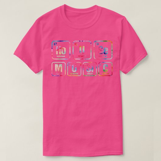 Tie Dye Periodic Table Chemical Elements House Mus T-shirt (Design voorkant)
