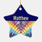 Tie Dye Personalized Ornament (Voorkant)