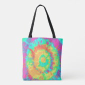 Tie dye persoonlijk strand spul tote bag (Achterkant)