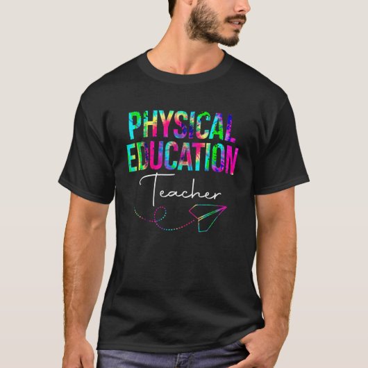 Tie Dye Physical Education Teacher PE Squad Back T T-shirt (Voorkant)