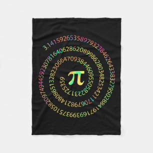 Tie Dye Pi Dag 3.14 Spiral Pi Nummer Wiskunde Doce Fleece Deken