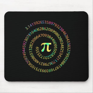 Tie Dye Pi Dag 3.14 Spiral Pi Nummer Wiskunde Doce Muismat