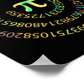 Tie Dye Pi Dag 3.14 Spiral Pi Nummer Wiskunde Doce Poster (Hoek)