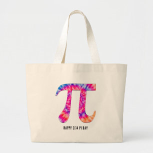 Tie Dye Pi Day Grote Tote Bag