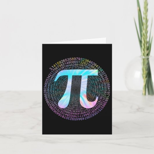 Tie Dye Pi Happy Pi Day Kaart (Voorkant)