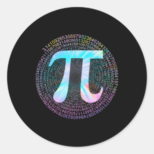 Tie Dye Pi Happy Pi Day Ronde Sticker