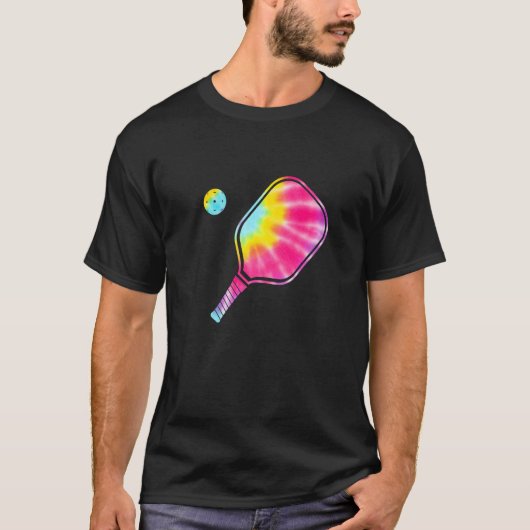 Tie Dye Pickle Ball Pickleball Paddleball Coach Pi T-shirt (Voorkant)