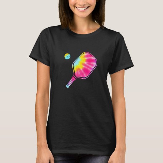 Tie Dye Pickle Ball Pickleball Paddleball Coach Pi T-shirt (Voorkant)