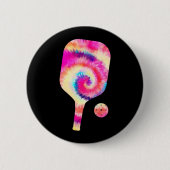 Tie Dye Pickle Ball Player-poorten Ronde Button 5,7 Cm (Voorkant)