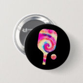 Tie Dye Pickle Ball Player-poorten Ronde Button 5,7 Cm (Voorkant /achterkant)