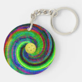 Tie Dye Pickleball Sleutelhanger (Achterkant)