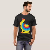 Tie Dye Pika Rainbow Print Rock Rabbit Hippie Peac T-shirt (Voorkant volledig)