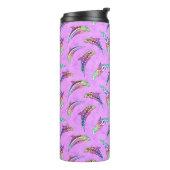 Tie Dye Pink Marine Animals Dolphins Marlins Thermosbeker (Gedraaid links)