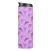 Tie Dye Pink Marine Animals Dolphins Marlins Thermosbeker (Geroteerd rechts)