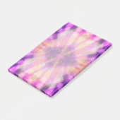 Tie Dye Pink Paarse Radiale Rays Spot Patroon Post-it® Notes (Schuin)