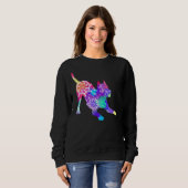 Tie Dye Pitbull Play Bow Trui (Voorkant volledig)