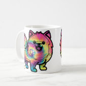 Tie Dye Pomeranian Koffiemok (Voorkant links)