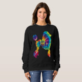 Tie Dye Poodle  Canine Dog  Pet Trainer Breeder Trui (Voorkant volledig)