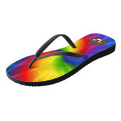 Tie Dye Poop Emoji Teenslippers (Schuin)